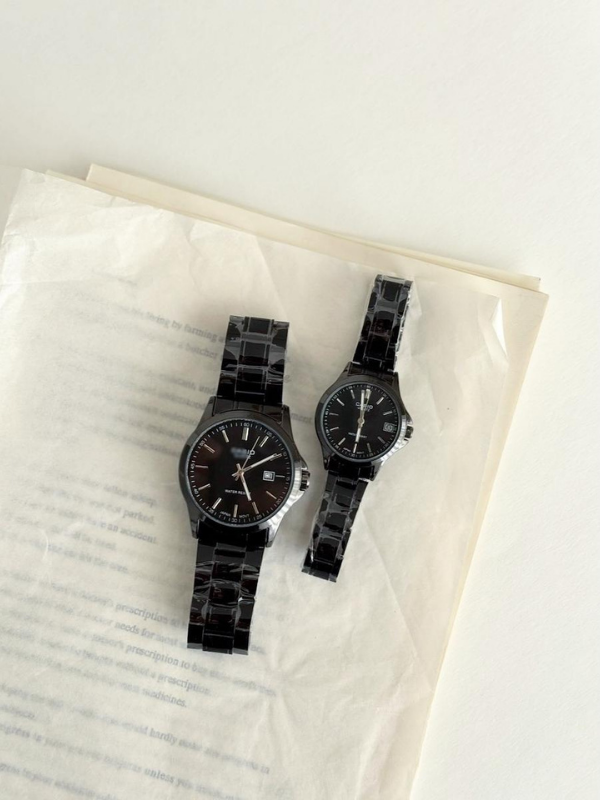 Full Siyah Çiftli Saat