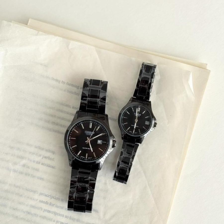 Full Siyah Çiftli Saat